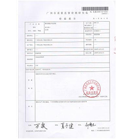 DL產(chǎn)品檢測報告