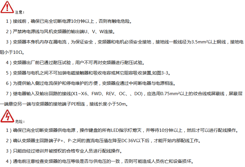 風(fēng)機變頻器的安全注意事項